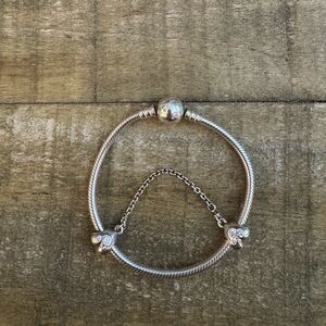 Pandora Silver Disney Bracelet with safety chain
